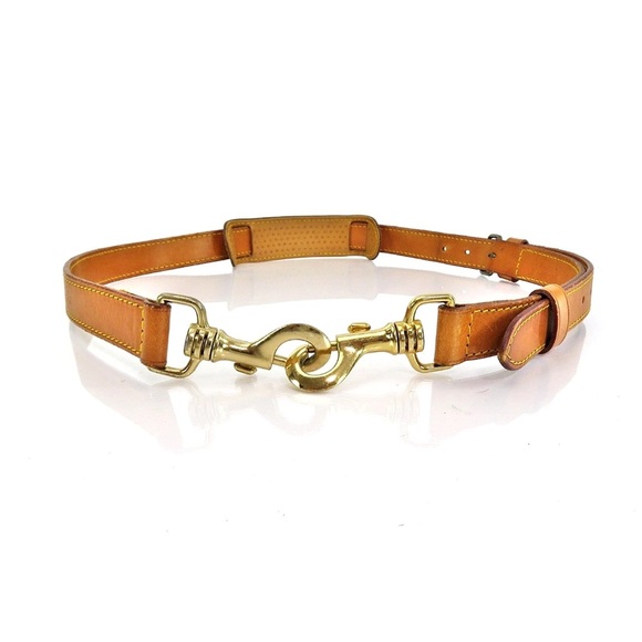 Louis Vuitton Brown Leather Strap with Yellow Stitching - Picture 3 of 10